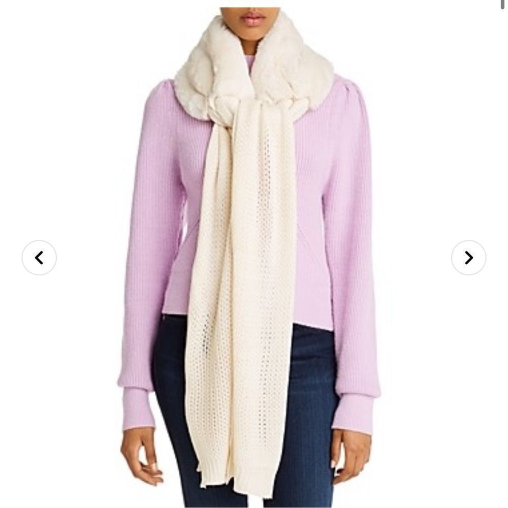 Echo
Faux Fur Knit Scarf. Ivory